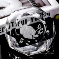 Clear Octagon Crystal Glass Cigar Ashtray for Office Decoration